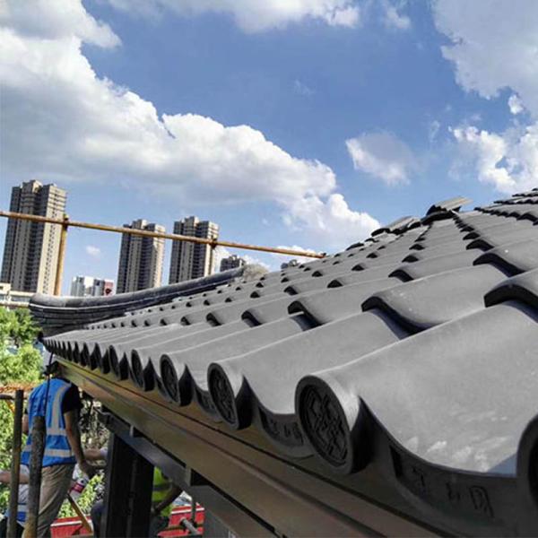 Japanese Roof Tiles Traditional Kawara Clay Made Grey Glazed For Durable Aesthetic Home Roofing