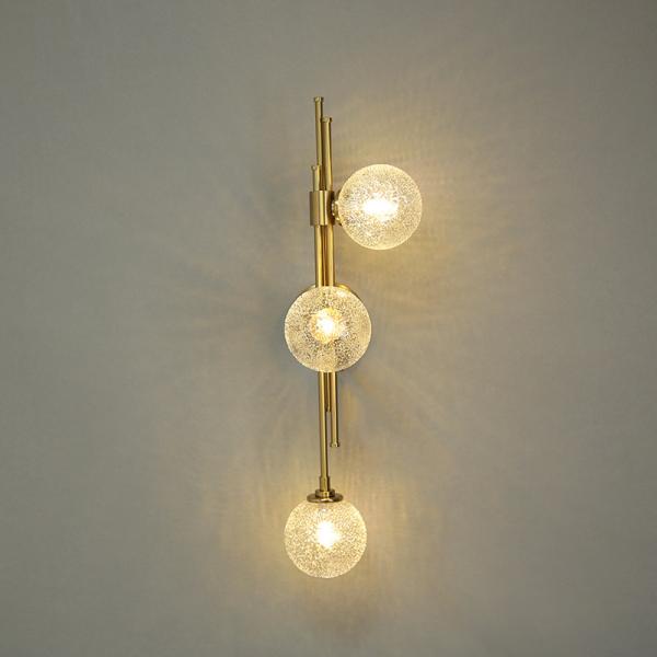 Postmodern Wall Lamp Gold Glass Ball Wall Lamps For Living Room Bedroom color wall light (WH-OR-88)