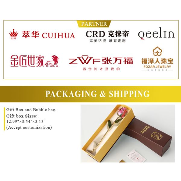 Gold Plated /Dipped Bud Rose With Gift Box Forever Gold Rose for Mother's Day ,Christmas or Valentine' s Day Gifts