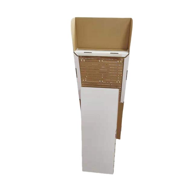 Pegboard Hook Wall Mounted Cardboard Displays Custom Corrugated Counter Display