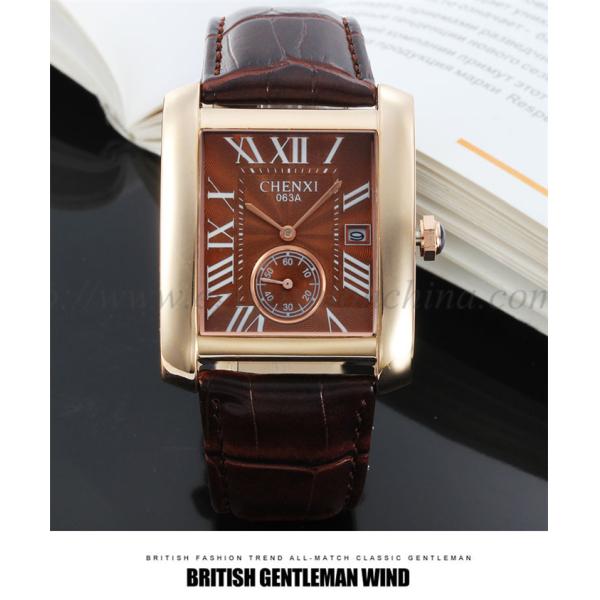 063A Fashion European Hotsale Watches Women Luxury Watch Rose Gold Square Quartz Watch New
