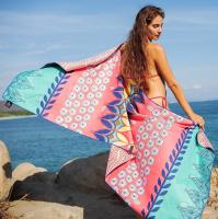 Toalha de praia floral Digital da sublimação de secagem rápida relativa à promoção de Microfiber impressa