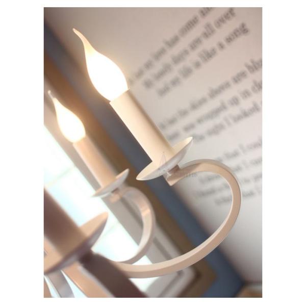 Candle Chandelier lighting American style Vintage white/black wrought Iron Home E14 antique chandelier(WH-VP-70)