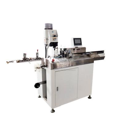 Cortando o descascamento estanhando a máquina de friso do fio AWG16 com tela táctil
