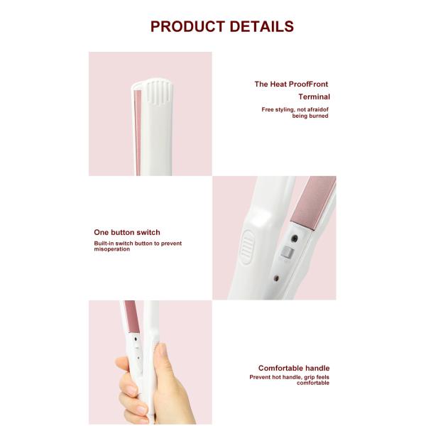 Утюг 220V мини портативного раскручивателя волос размера перемещения плоский 190 градусов