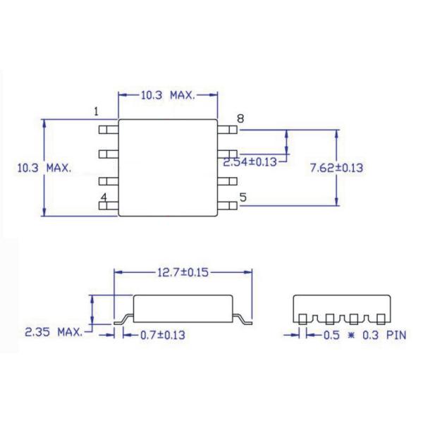 Трансформатор изоляции сигнала звуковой частоты SMT 2KV SMD для фотовольтайческого