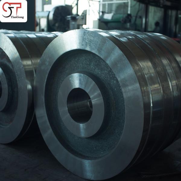 Partes de acero forjado pesado probadas por ultrasonido para ruedas de grúa de contenedores de pórtico