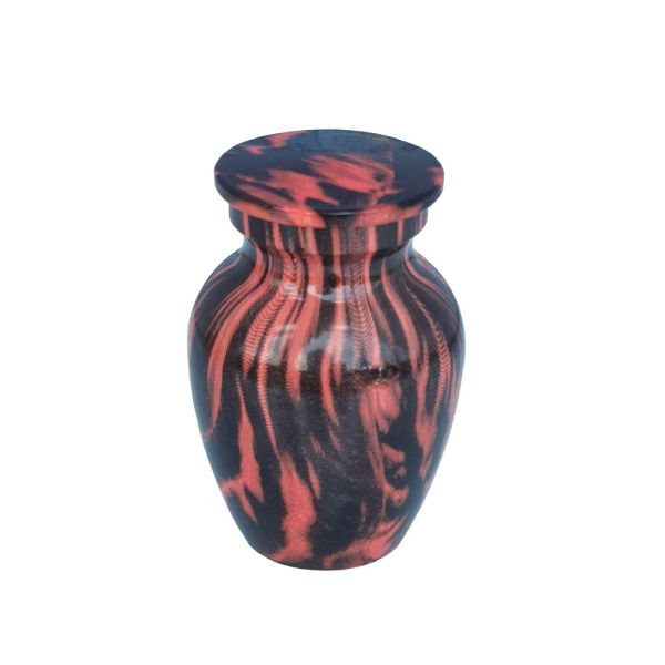 Red Black Metal Pet Urn Wholesale Memorial Keepsake Supplier