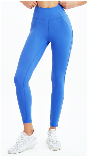 Oem Factory Manufacturer Custom Logo Women Gym Fitness Training Clothes Blue Seamless 2 Piece Yoga Set