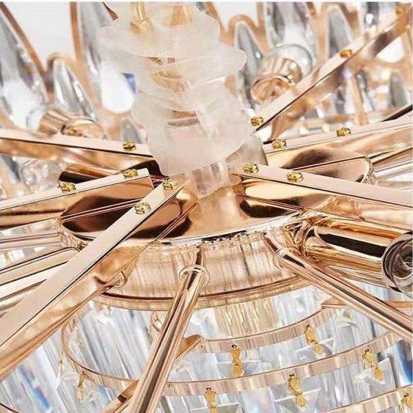 D50cm Crystal Clear Modern Pendant Light Decoration