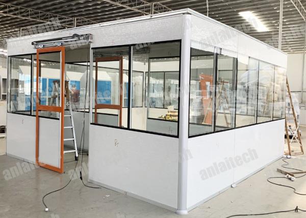 0.45m/s 800LUX Sandwich Panel Clean Room , 7kw ISO 7 Modular Cleanroom