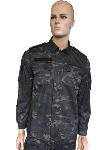 Poly Cotton Lightweight Uniform Set Night Pattern Camo Jacket and Trousers Waterproof Breathable Military Uniform Clothing For Soldiers
