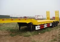 3 Ejes Lowboy Trailer de cuello de ganso de 60 toneladas Capacidad para el transporte de equipos pesados
