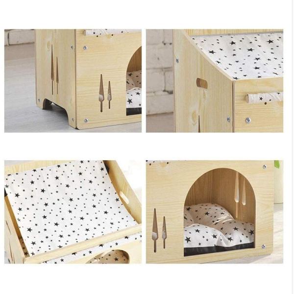 Customized Wooden Cat Shelter Room Timber Dog House