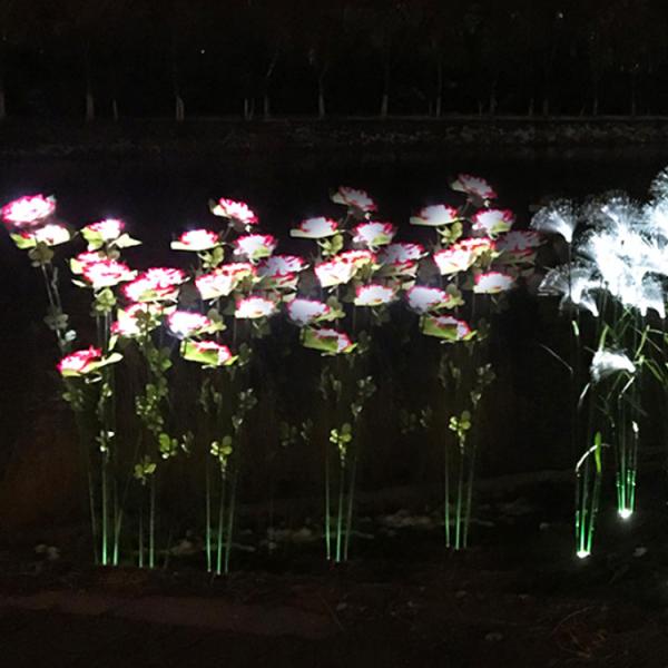 LED Simulation EVA Rose Lights lawn flower lamp Garden courtyard beautiful display bright landscape decorative