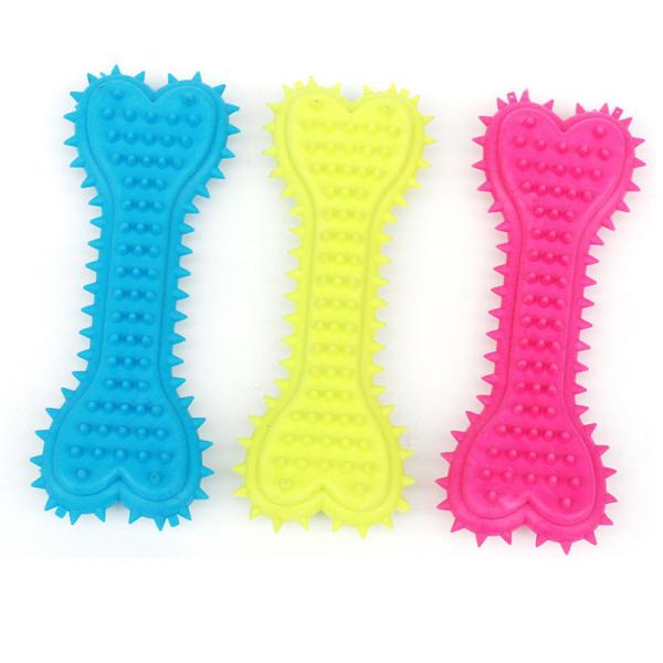 Dogs Pet Durable  Rubber  Molar Bone Shape Toothbrush Stick Clean  Treat  Dog Bit Chew Toy