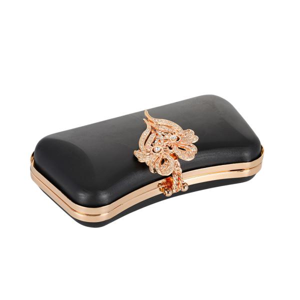 OEM Unique Plant Closure Woman Box Clutch Frames With Plastic Covers