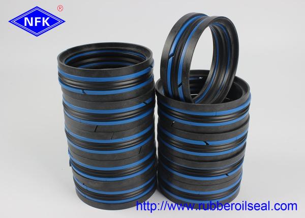 Black Blue Hydraulic Piston Seals , Double Acting Piston Seal 80*60*35.1mm Size