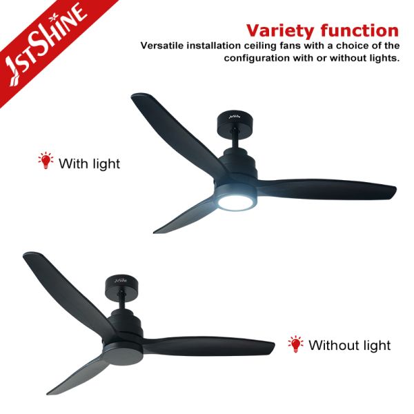 2in1 52 Inch Ceiling Fan With Light Solid Wood Blades Modern Ceiling Fan for Living Room and Bedroom