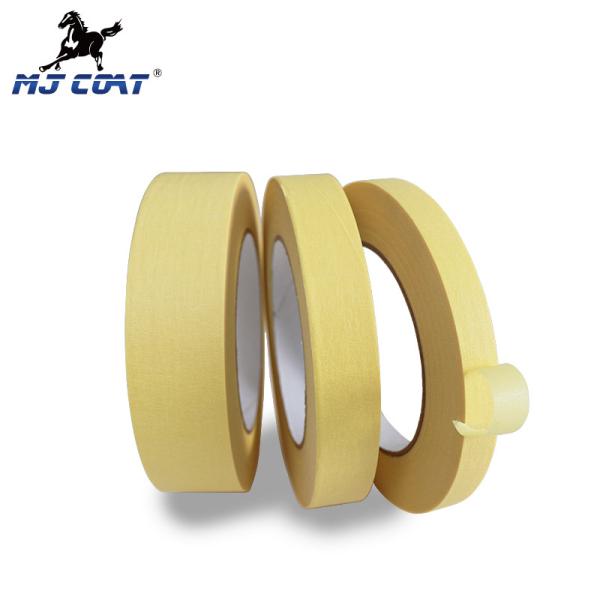 Bright Yellow Automotive Masking Paper Temperature Resistance 60-80C