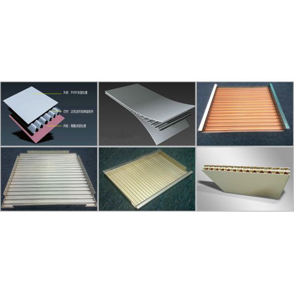 PVDF Coating Composite Sandwich Panel 4mm Corrugated Core Fireproof