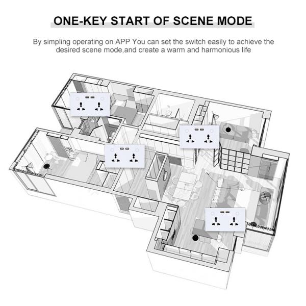 Smart Home Uk Socket Wifi Wall Socket With Usb Socket Charger/wifi Wall Socket Uk/smart Wifi Wall Outlet