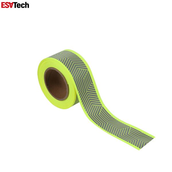 Faixa refletora verde para roupas bolsas vestuário desportivo roupa exterior