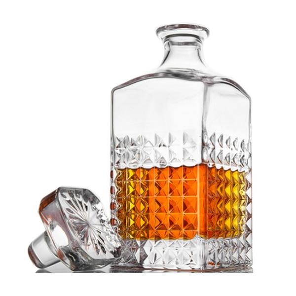 Unique Vintage High Quality Crystal Glass Drinking Clear Glass Whiskey Decanter
