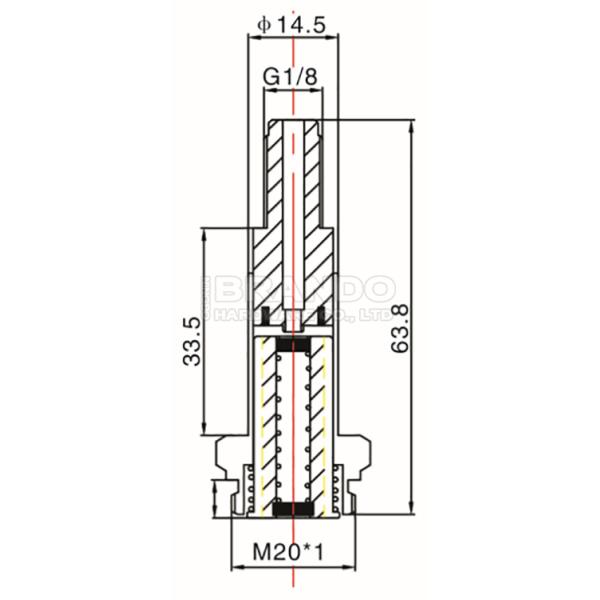 Плунжер Armature стержня клапана соленоида Parker машины NC Expresso 3 путей