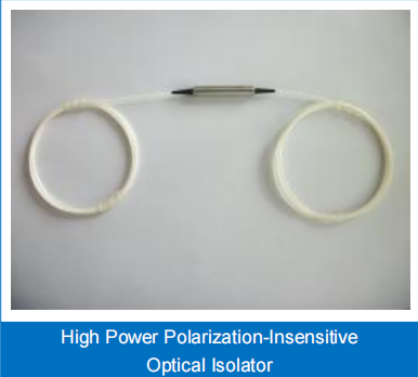 High Power Polarization-Insensitive Optical Isolator