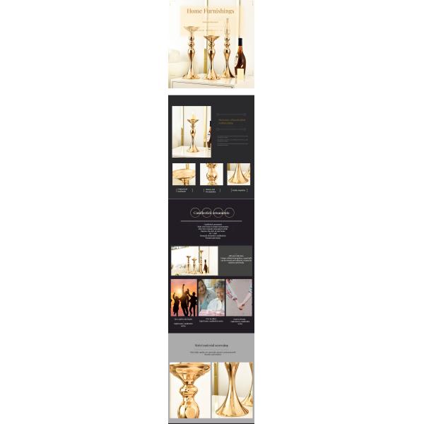 Upgrade Your Wedding Table Decor with Elegant Gold Metal Mermaid Design Candle Holders