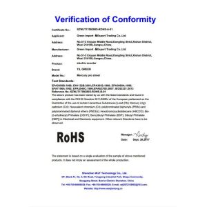 Green Import ＆Export Trading Co.,Ltd. Certificaciones