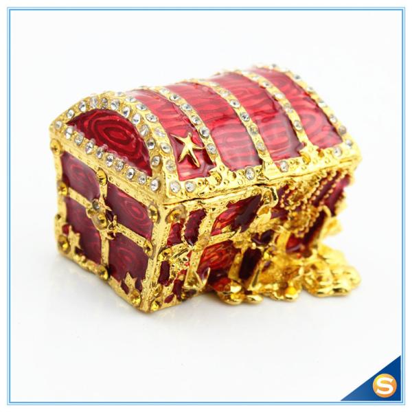Shinny Gifts Gold Plated Handmade Purple And Red Jewelry Box Wholesales SCJ247