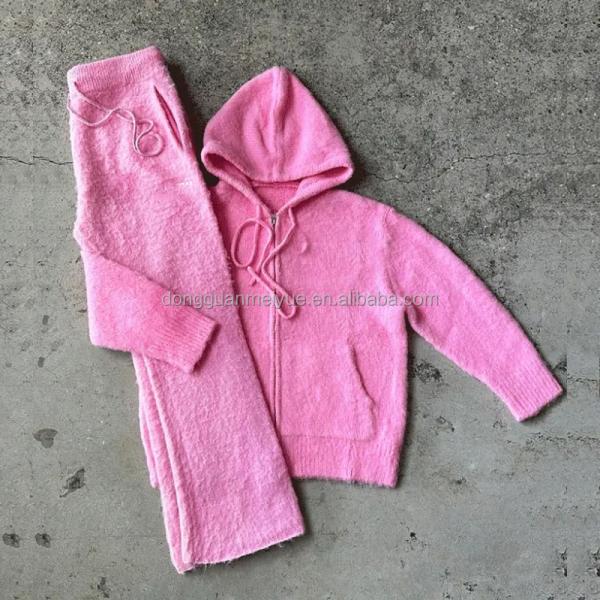 Lightweight Oversized Sweat Suits Mohair Zip Up Mens Hoodie And Jogger Set Sweat Wicking
