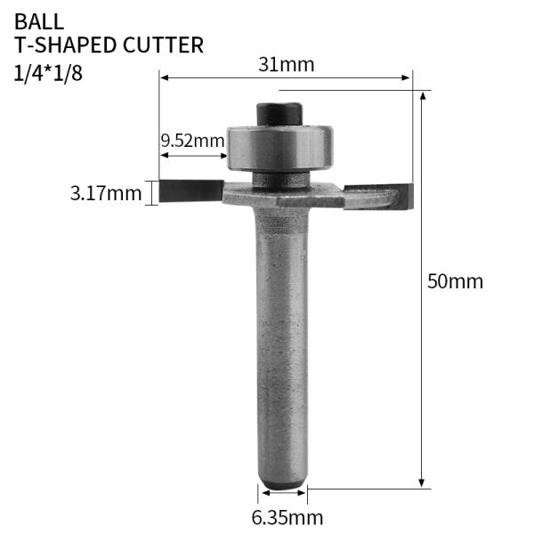 Wood Cnc Cutter  Ball T-shaped Milling Cutters Woodworking  Slotting and Trimming  Carbide End Mills