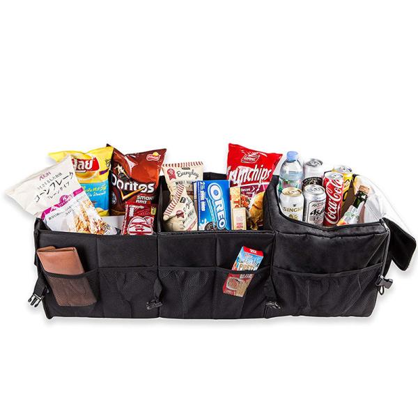 Custom Heavy Duty Auto Trunk Storage Box With Cooler Bag Compartment