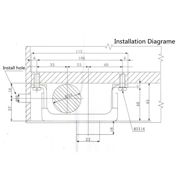 Одноцилиндровый квадратный замок с алюминиевой рамой, стеклянный замок двери