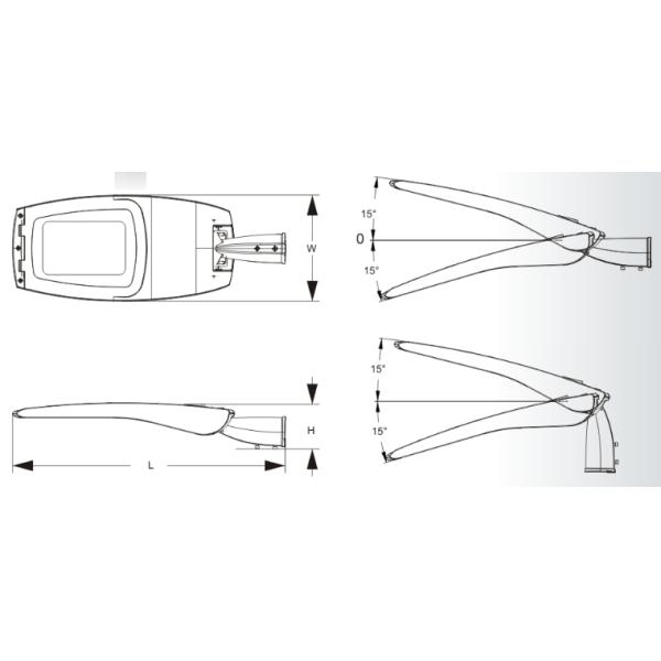 Уличный свет СИД высокой эффективности 120W со светом инструмента продолжительности жизни 50000h свободным городским