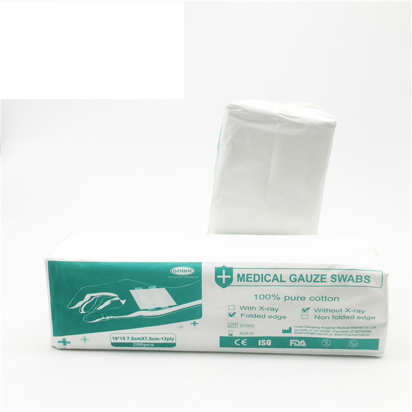 Disposable Pure Cotton 13 17 20T Medical Gauze Swabs