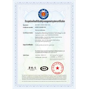 Guangzhou Mianhong Electronic Technology Co., Ltd. Certifications