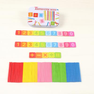 Wooden Counting Sticks Preschool Math Training Intelligence Teaching Calculation Baby Toy Montessori Educational Toy
