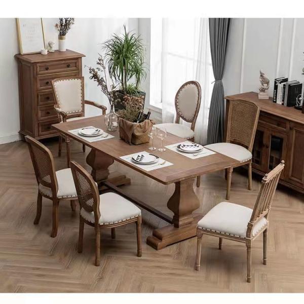 o vintage adornou a madeira maciça estofada jantando cadeiras com estilo americano 50cm dos pés de mogno
