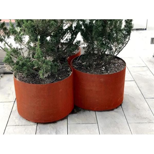 Плантаторы цветка металла Corten бака цилиндра дома и сада стальные круглые