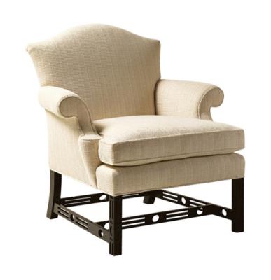 Metal Foot Leisure Chair Ottoman Fabric Upholstered Modern Chaise Lounge Chair