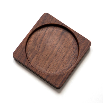 All-Season Square Shape Sapele Wooden Coaster for Drink Cup Tea Customized
