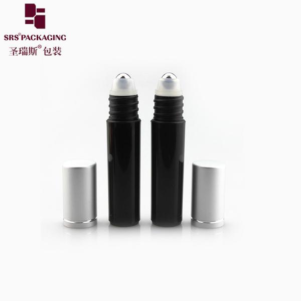 RPA-5ML Black Roller Bottle Frosted Finish Available 5ml Roller Ball Container with Steel Ball Screw Cap In Metal
