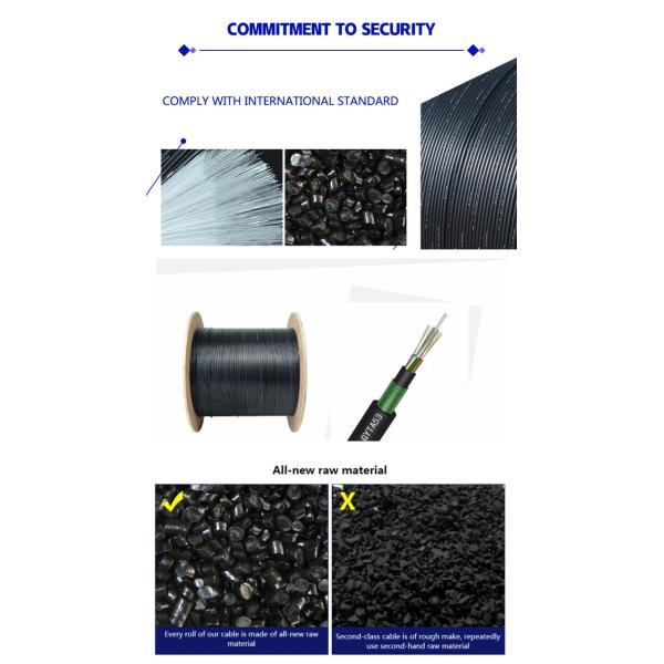 GYTA53 Armored Fiber Optic Cable Underwater Direct Buried Double Sheath 4-288Core Single Mode