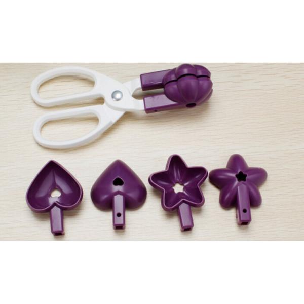 Heat Insulation Kitchen Baking Tools Plastic Heart Flower Star Scissor Mould