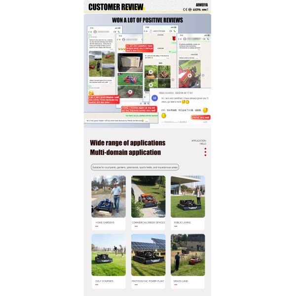 US Spot Off-road Crawler Remote Control Lawn Mower Steep Slope Climbing, Garden Waste Land Mowing Lawn Mower