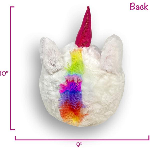 Унисексный пушистый мяч 9-дюймовый единорог Наполненное животное Принимается OEM ODM